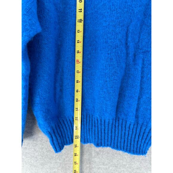 VTG Ralph Lauren Polo Women's sz L/XL Wool Blue Sweater Pullover 90s Comfort - Picture 7 of 12